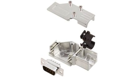Encitech Connectors, 6355 Series D Sub Hoods For Use With For Cable [6355-0065-21]; 340-120