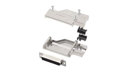 Encitech Connectors 6355 Series Zinc Side Entry D Sub Backshell, 25 Way [6355-0065-33]; 340-123