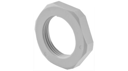 NEMIQ Grey Nylon Cable Gland Locknut, M12 x 1.5mm Thread [1.262.1200.50]; 340-160