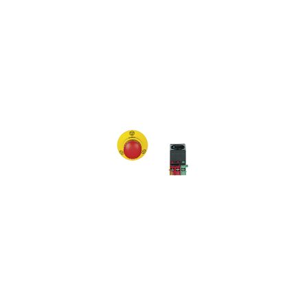 Pilz 400445 Series Emergency Stop Push Button, 22.3mm Cutout, DPST [400445]; 340-237