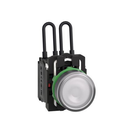 Schneider Electric, Harmony, Screw Mount White LED Pilot Light, 22.5mm Cutout, IP66, IP67, IP69, IP69K, Round, 24V [XB5AW21B5]; 340-744