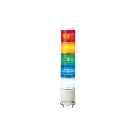 Schneider Electric Harmony Series Red/Green/Orange/Blue/Clear Signal Tower, 5 Lights, 100 → 240 V, Base-mounted [XVC1M5K]; 340-757