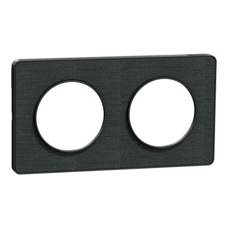 Schneider Electric Black 2 Gang Cover Plate [S540804KB]; 340-769