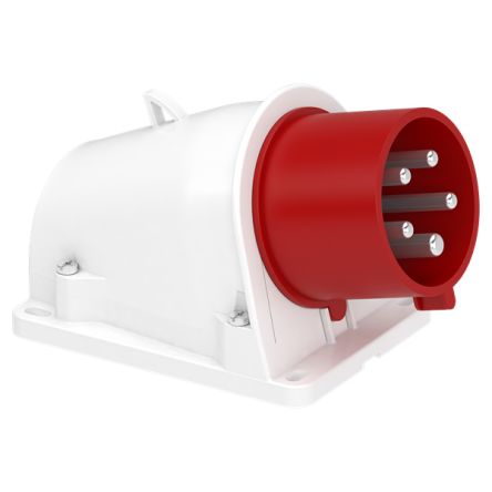 Schneider Electric Mureva Red, White Plug Socket, 3P + N + E Poles, 32A [PKE32W435]; 340-832