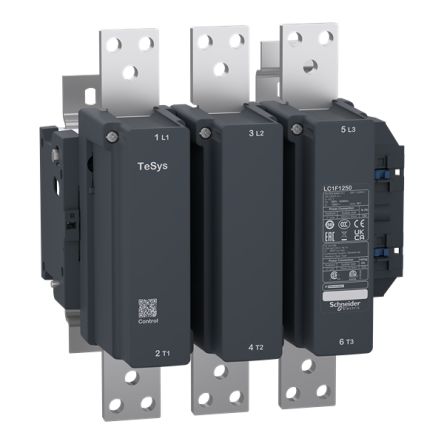 Schneider Electric TeSys TeSyS F Contactor, 230 V Coil, 3-Pole, 1.26 kA, 120 W, 3NO, 220 V [LC1F1250MD]; 340-843