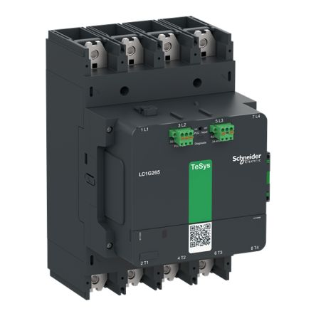 Schneider Electric TeSys TeSyS G Contactor, 130 V Coil, 4P-Pole, 550 A, 4NO, 1 kV [LC1G4004EHEA]; 340-848