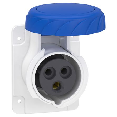 Schneider Electric, Mureva IP67 Grey Panel Mount 2P + E Industrial Power Socket, Rated At 16A, 250 V [PKF16G723]; 341-018