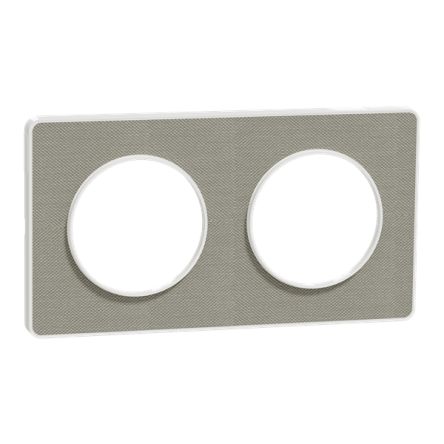 Schneider Electric Grey 2 Gang Cover Plate [S520804KG]; 341-054