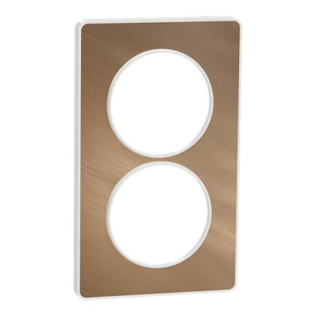 Schneider Electric Bronze 2 Gang Cover Plate [S520814L]; 341-059
