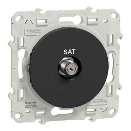 F Anthracite Socket, Flush Mount [S540446]; 341-078
