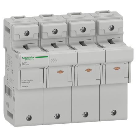 Schneider Electric Fuse Switch Disconnector, 3P + N Pole, 125A Max Current [A9GSB792]; 341-110