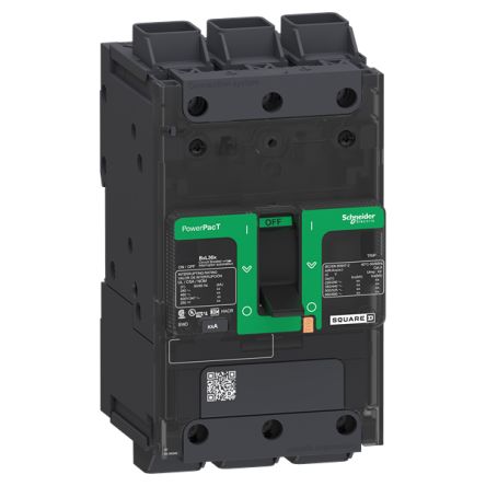 Schneider Electric, PowerPact MCCB 3P 125A, Breaking Capacity 65 kA, Clip-On [BJL36125LU]; 341-154