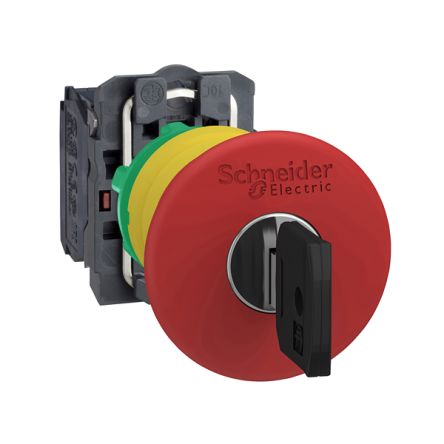 Schneider Electric Harmony Series Push Button Switch, Slow Break, Screw Mount, 22mm Cutout, SPST, 600V, IP66, IP67, [XB5AS9444S40]; 341-175