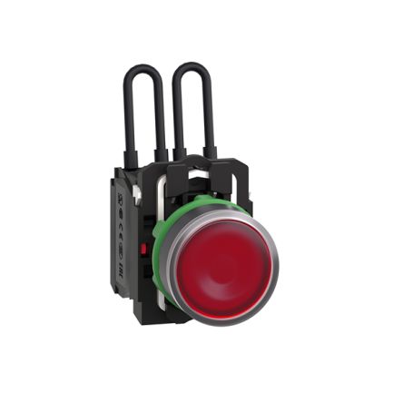 Schneider Electric, Harmony, Screw Mount Red LED Pilot Light, 22.5mm Cutout, IP66, IP67, IP69, IP69K, Round, 24V [XB5AW24B5]; 341-176