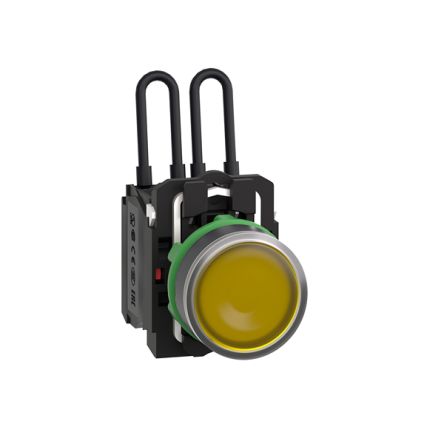Schneider Electric, Harmony, Screw Mount Amber LED Pilot Light, 22.5mm Cutout, IP66, IP67, IP69, IP69K, Round, 24V [XB5AW28B5]; 341-177
