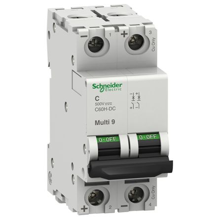 Schneider Electric Multi9 Electronic Circuit Breaker 5A 500V MGN6, Clip-On Type C [MGN61525]; 341-307