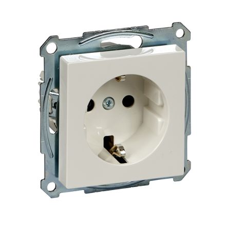 Schneider Electric System M White Plug Socket, 2P + E Poles, 16A, Schuko [MTN2300-0319]; 341-311