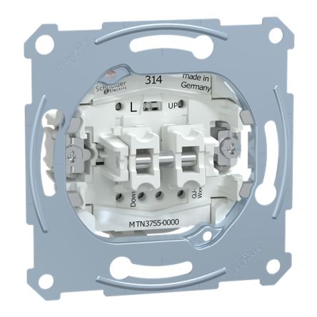 Schneider Electric Silver Rocker Switch Grid Module 10A, D-Life Series [MTN3755-0000]; 341-318