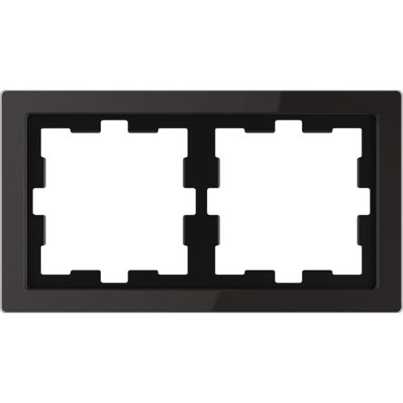 Schneider Electric Black 2 Gang Frame [MTN4020-6503]; 341-324