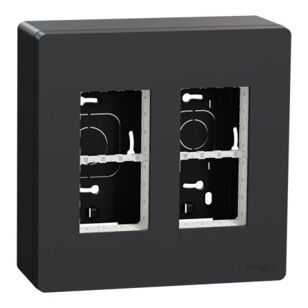Schneider Electric Unica Anthracite Grey ABS Back Boxes,  Surface Mount, 165 x 165 x 60mm [NU122454]; 341-337