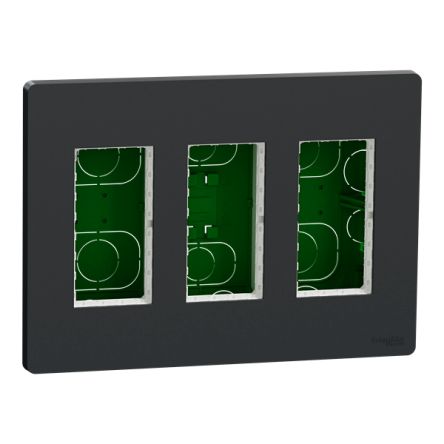Schneider Electric Unica Anthracite Grey ABS Back Boxes, Flush Mount Mount, 165 x 230 x 62mm [NU173454]; 341-338