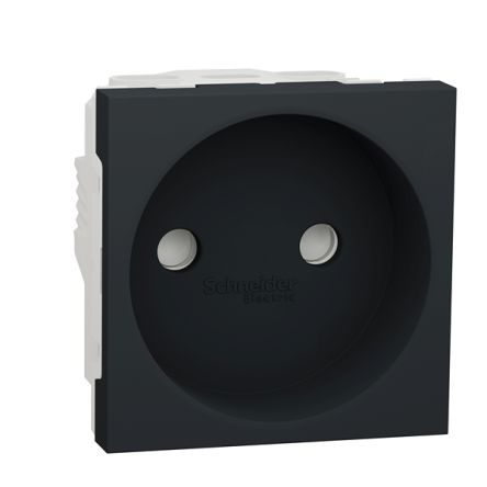 Schneider Electric Unica Black, White Plug Socket, 2P Poles, 16A [NU303354]; 341-341