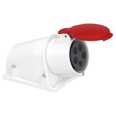 Schneider Electric, Mureva IP67 Grey Wall Mount 3P + N + E Angled Socket Socket, Rated At 32A, 380 → 415 V [PKF32W435]; 341-343