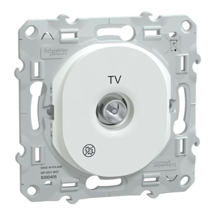 White Male Socket, Flush Mount [S300405]; 341-355