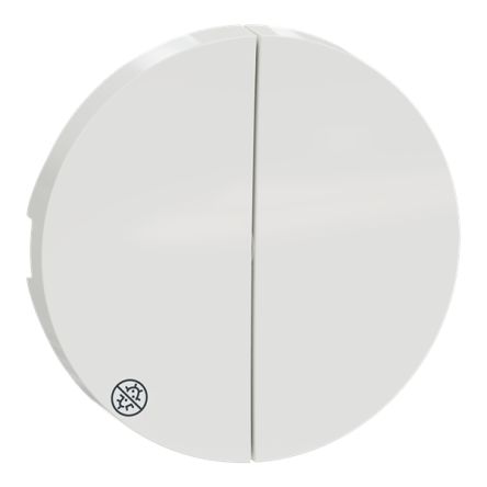 Schneider Electric White Push Button Cap for Use with Double Switch And Push-Button, 51 x 8.5mm [S500614]; 341-359