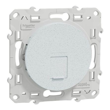 RJ45 White Male Socket, Flush Mount [S510475]; 341-363