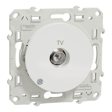 White Male Socket, Flush Mount [S500445]; 341-391