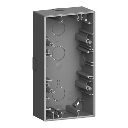 Schneider Electric D-Life Grey ABS Back Boxes,  Surface Mount, 1 Gangs [MTN4024-6534]; 341-419