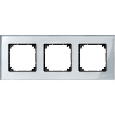 Schneider Electric Silver 3 Gang Frame [MTN4030-3260]; 341-420
