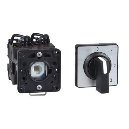 Schneider Electric, 4P 45° Changeover Cam Switch, 690V (Volts), 20A, Handle Actuator [K2H004UCH]; 341-472