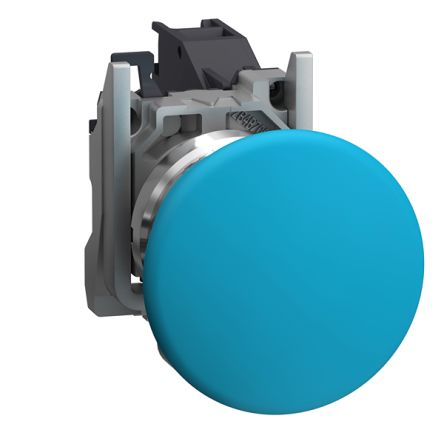 Schneider Electric Harmony Series Push Button Switch, Push to Make, Through Hole, 22mm Cutout, 1 NO, Blue LED, 415V, [XB4BC61GEX]; 341-615