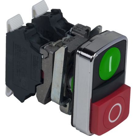 Schneider Electric Harmony Series Green Spring Return Push Button Head, 22.5mm Cutout, IP66, IP67, IP69, IP69K [XB4BL734155]; 341-618