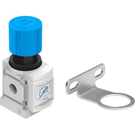 Festo G 1/4 Regulator -, 1/4 in, 14bar max. input, MS4-LR-1/4-D7-WR [MS4-LR-1/4-D7-WR]; 341-888