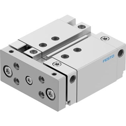 Festo Pneumatic Guided Cylinder - DFM-25-25-B-PPV-A-GF, 25mm Bore, 25mm Stroke, DFM Series, Double Acting [DFM-25-25-B-PPV-A-GF]; 341-980