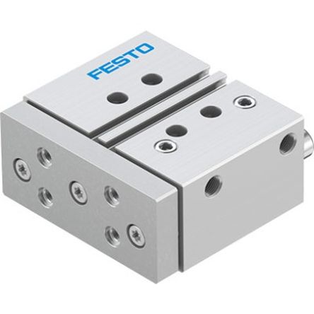 Festo Pneumatic Guided Cylinder - DFM-25-25-P-A-KF-F1A, 25mm Bore, 25mm Stroke, DFM Series, Double Acting [DFM-25-25-P-A-KF-F1A]; 341-981
