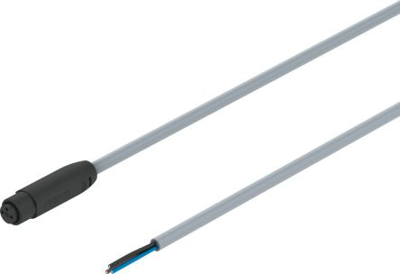 Festo Straight Male M8 to Unterminated Actuator/Sensor Cable, 5m [NEBA-M8CG3-U-5-N-LE3]; 342-198
