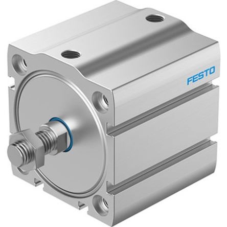Festo Pneumatic Compact Cylinder - ADN-S-63-10-A-P-A-F1A, 63mm Bore, 10mm Stroke, ADN Series, Double Acting [ADN-S-63-10-A-P-A-F1A]; 342-423