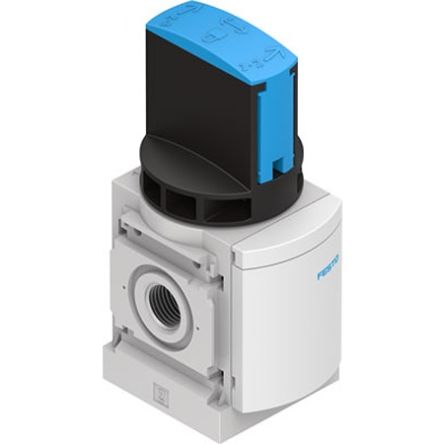 Festo Manual Pneumatic Relay Pneumatic Manual Control Valve MS6 Series, G 1/2, 2-Janin, MS6-EM1-1/2-F1A [MS6-EM1-1/2-F1A]; 342-544
