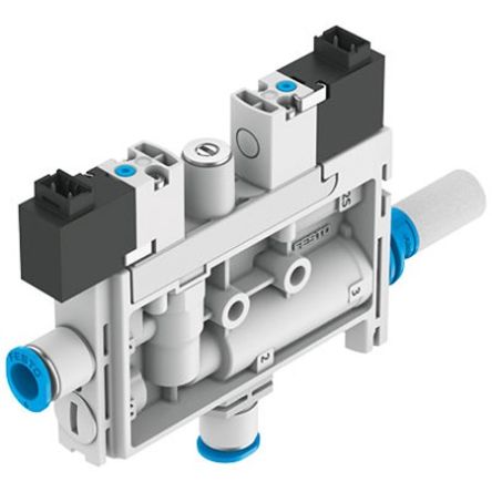Festo Vacuum Generator, 0.95mm nozzle , 4.1bar 21L/min, OVEL series [OVEL-10-H-15-PQ-VQ6-UC-C-A-H3]; 342-601