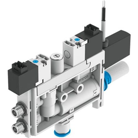 Festo Vacuum Generator, 0.95mm nozzle , 4.1bar 21L/min, OVEL series [OVEL-10-H-15-P-VQ6-UC-C-A-V1PNLK-H3]; 342-602