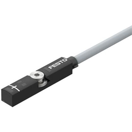 Festo Sensor Proximity Sensor, IP65, IP68, IP69K, 5 → 30V dc, SMT, with LED indicator, 5-OE, SMT-8M-A-NO-24V-E-2 [SMT-8M-A-NO-24V-E-2,5-OE]; 342-634