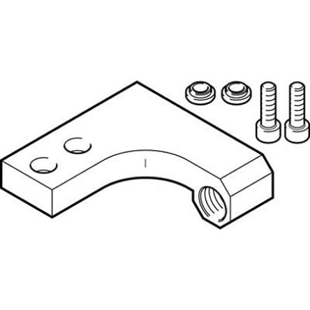 Festo Shock Absorber Retainer DADP-ES-G6-25, For Use With Cusioning Components [DADP-ES-G6-25]; 343-000