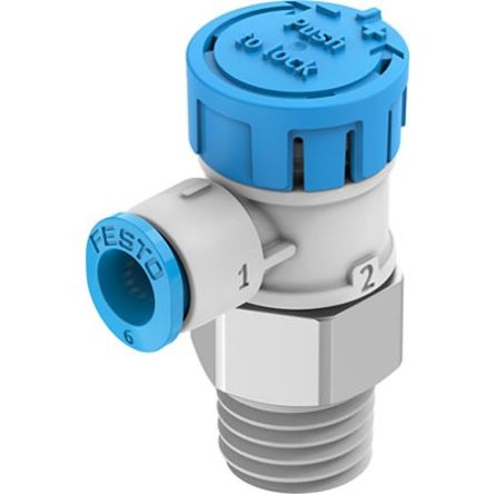 Festo Manual Pneumatic Relay Pneumatic Manual Control Valve VFOE Series, R 1/4, 1/4in, VFOE-LE-T-R14-Q6-F1A [VFOE-LE-T-R14-Q6-F1A]; 343-200
