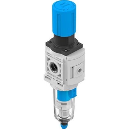 Festo MS6 Filter Regulator, 5μm, G 1/2, Automatic, Manual, 10 bar, MS6-LFR-1/2-D6-C-P-VC-A8-B [MS6-LFR-1/2-D6-C-P-VC-A8-B]; 343-202