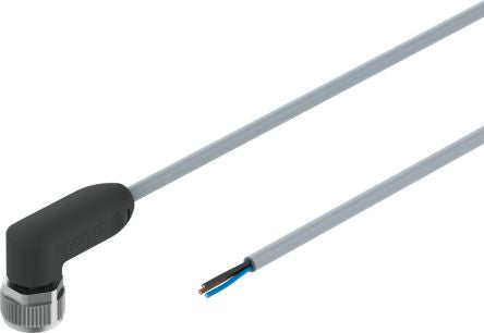 Festo Right Angle Male M12 to Unterminated Actuator/Sensor Cable, 5m [NEBA-M12W5P-U-5-N-LE3]; 343-227