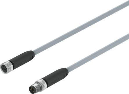 Festo Straight Male 4 way M8 to Straight Female 4 way M8 Actuator/Sensor Cable, 5m [NEBA-M8G4-U-5-N-M8G4]; 343-241